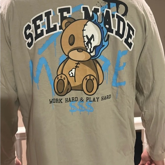 Rue21 Beige and White Long Sleeve Shirt - Picture 3 of 5